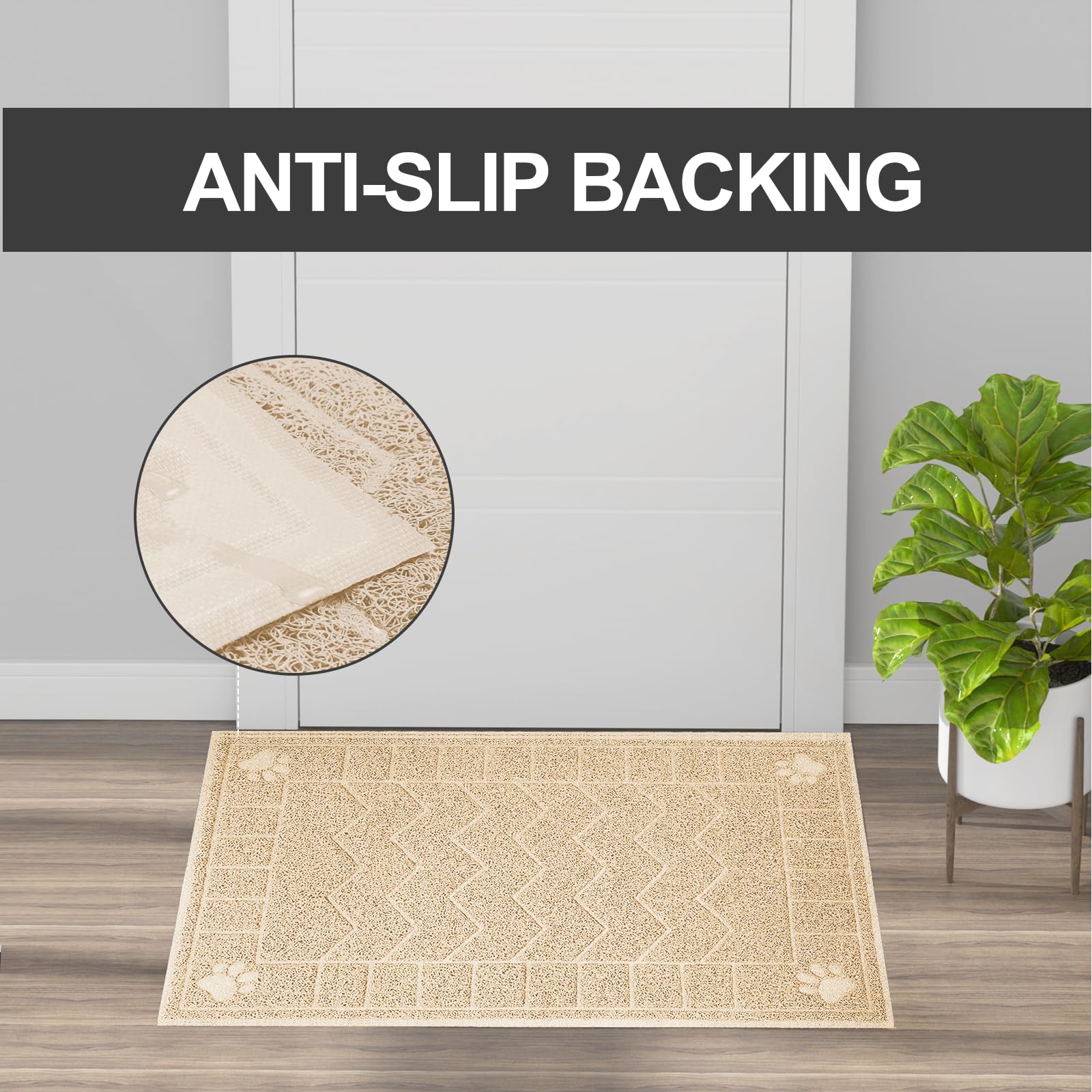 Motsamla anti-slip design keeps the mat in place during use