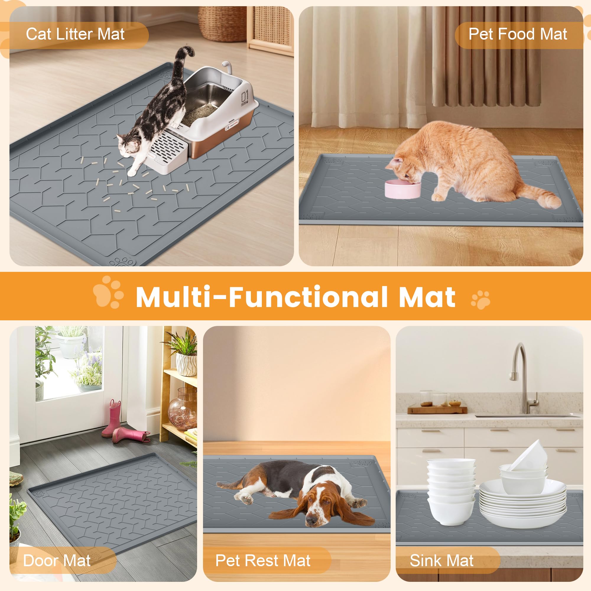 Motsamla large 40x28 mat fits big litter boxes.