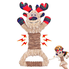 Motsamla Christmas dog toy reindeer squeaky for engaging fetch and play.
