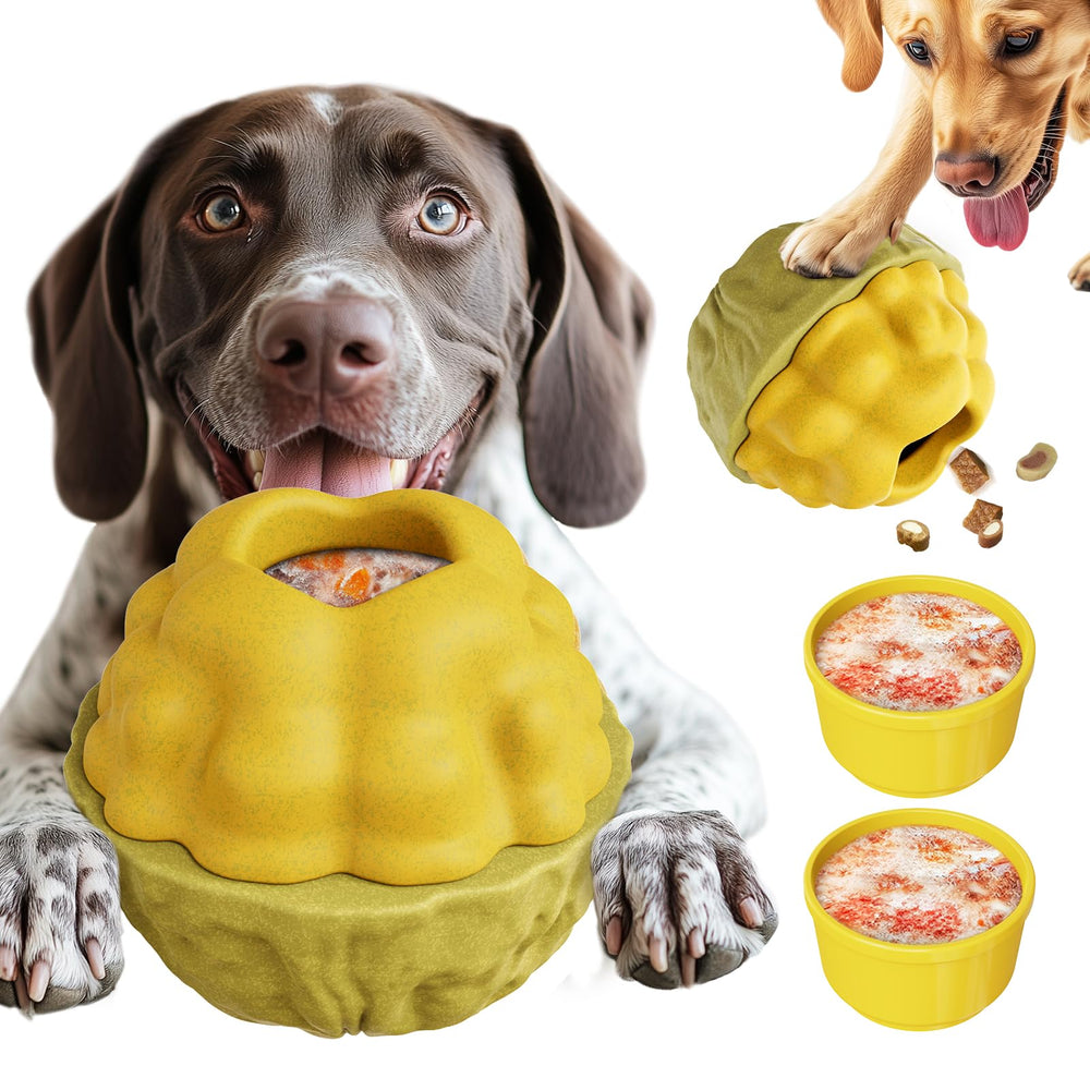 Motusamare frozen treat dispensing dog toy closeup highlighting durability for aggressive chewers