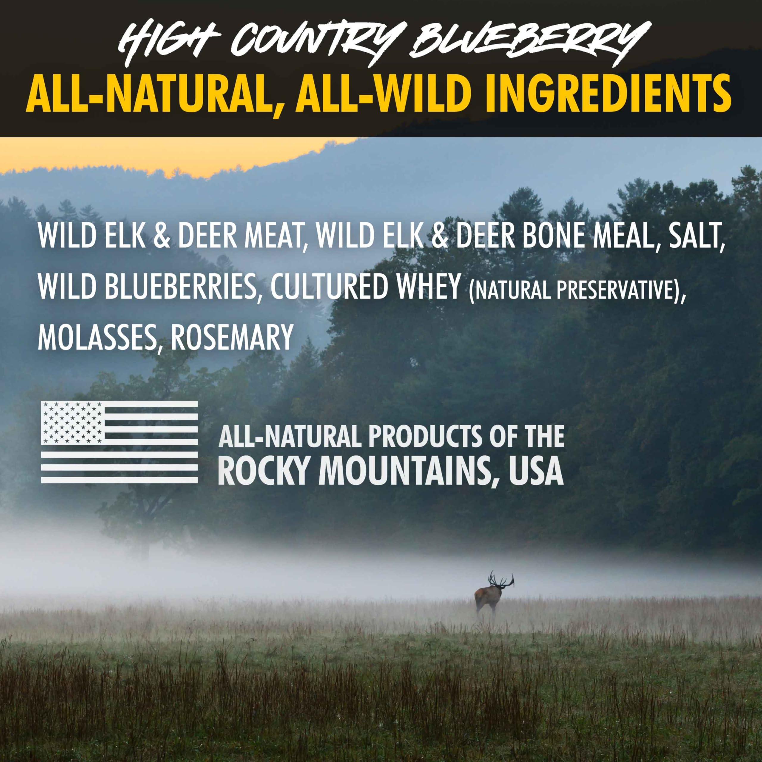 Mountain Wild High Country bone meal minerals illustrate calcium and phosphorus