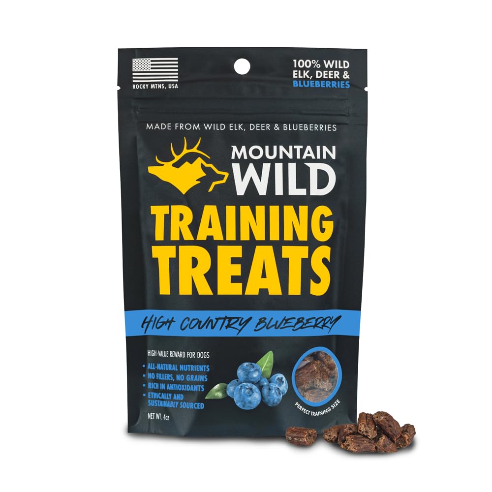 Mountain Wild High Country treats pack front, grain-free training rewards