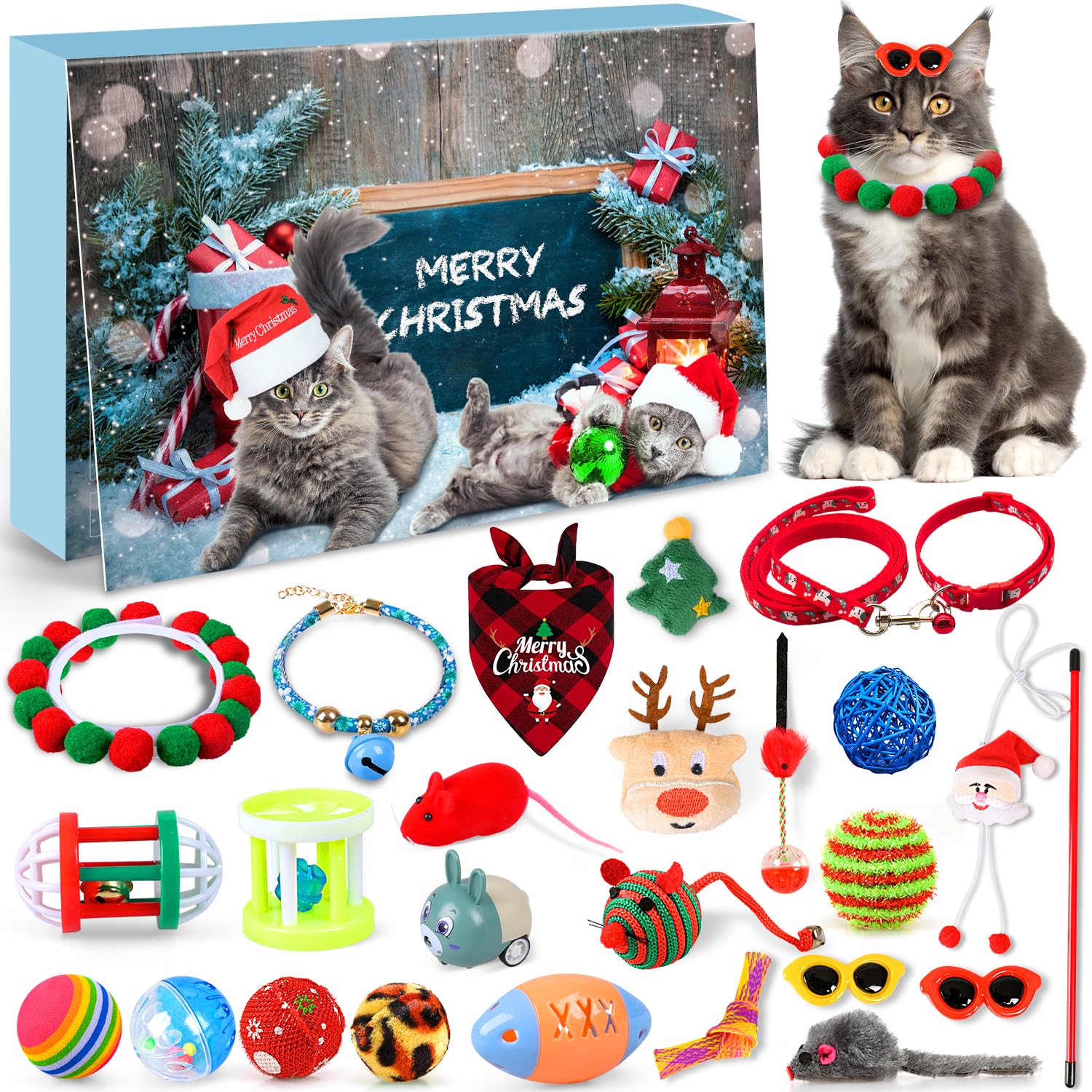 MOVINPE Advent Calendar 2025 package ready for daily kitten play and anticipation