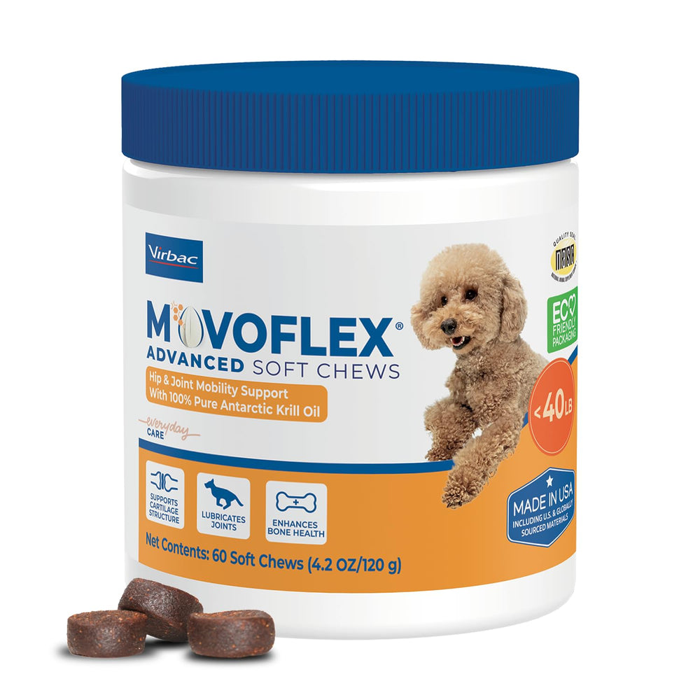 MOVOFLEX advanced soft chews small dog jar front for hip support
