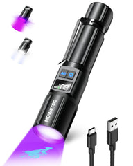 MOWETOO black light flashlight reveals hidden stains with 395nm UV light