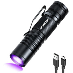 MOWETOO black light UV flashlight compact front view enables pet urine detection