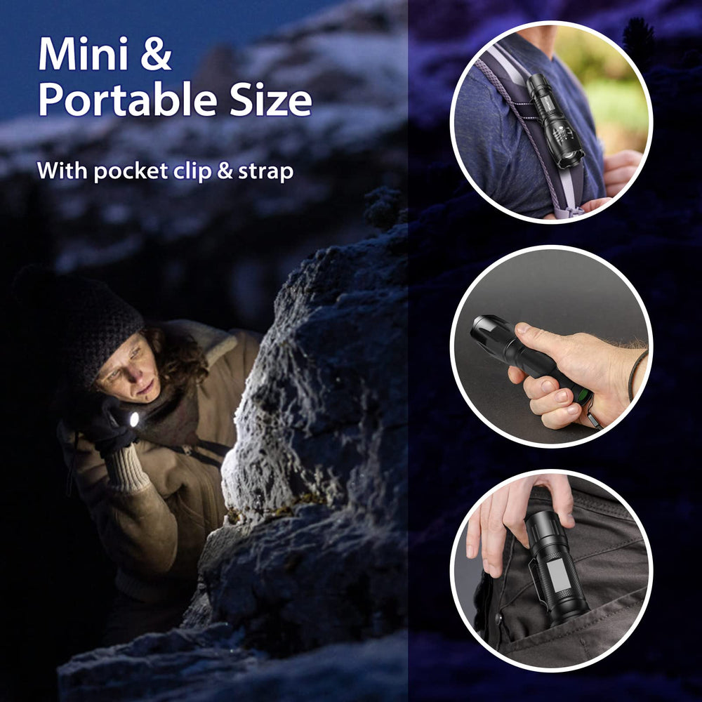 MOWETOO UV flashlight aluminum body with IPX4 helps withstand outdoor conditions