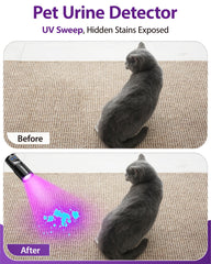 MOWETOO UV flashlight with LCD displays battery life in real time
