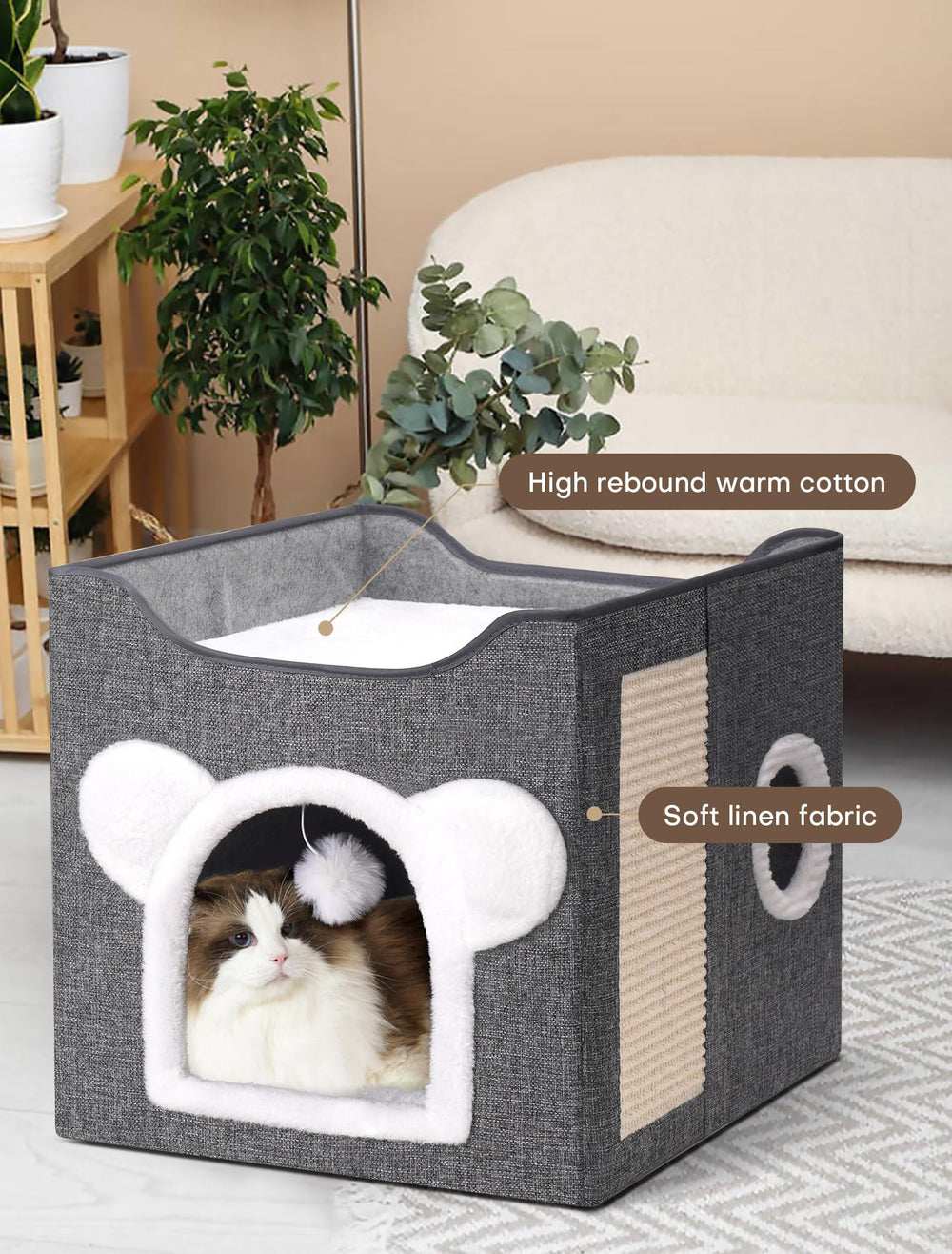 MOYLLOG plush hanging ball supports interactive play and enrichment sessions.