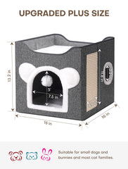 MOYLLOG cat cave with fluffy ball invites play and engagement during downtime.