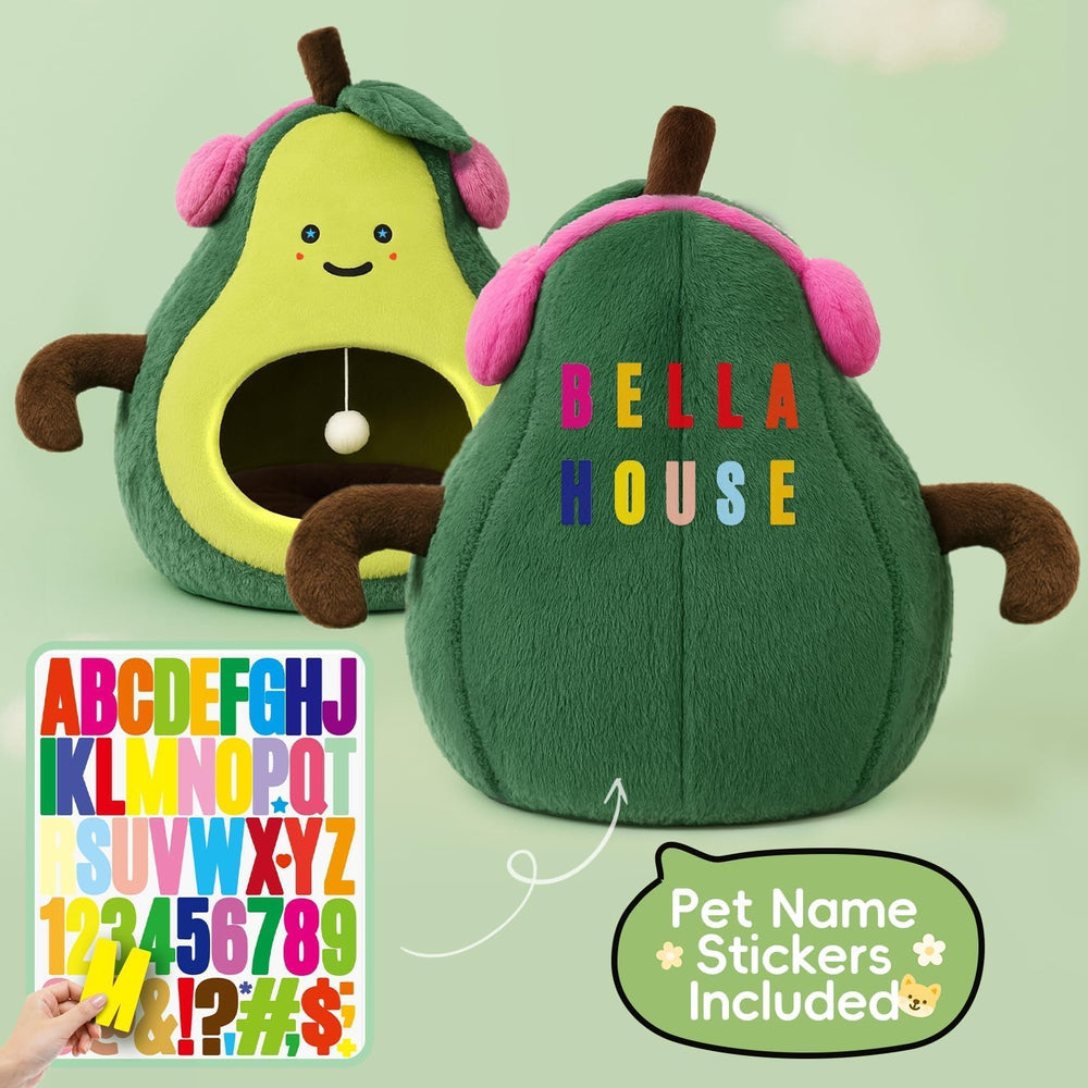 MOYMO avocado cat bed flat view illustrating lounge versatility