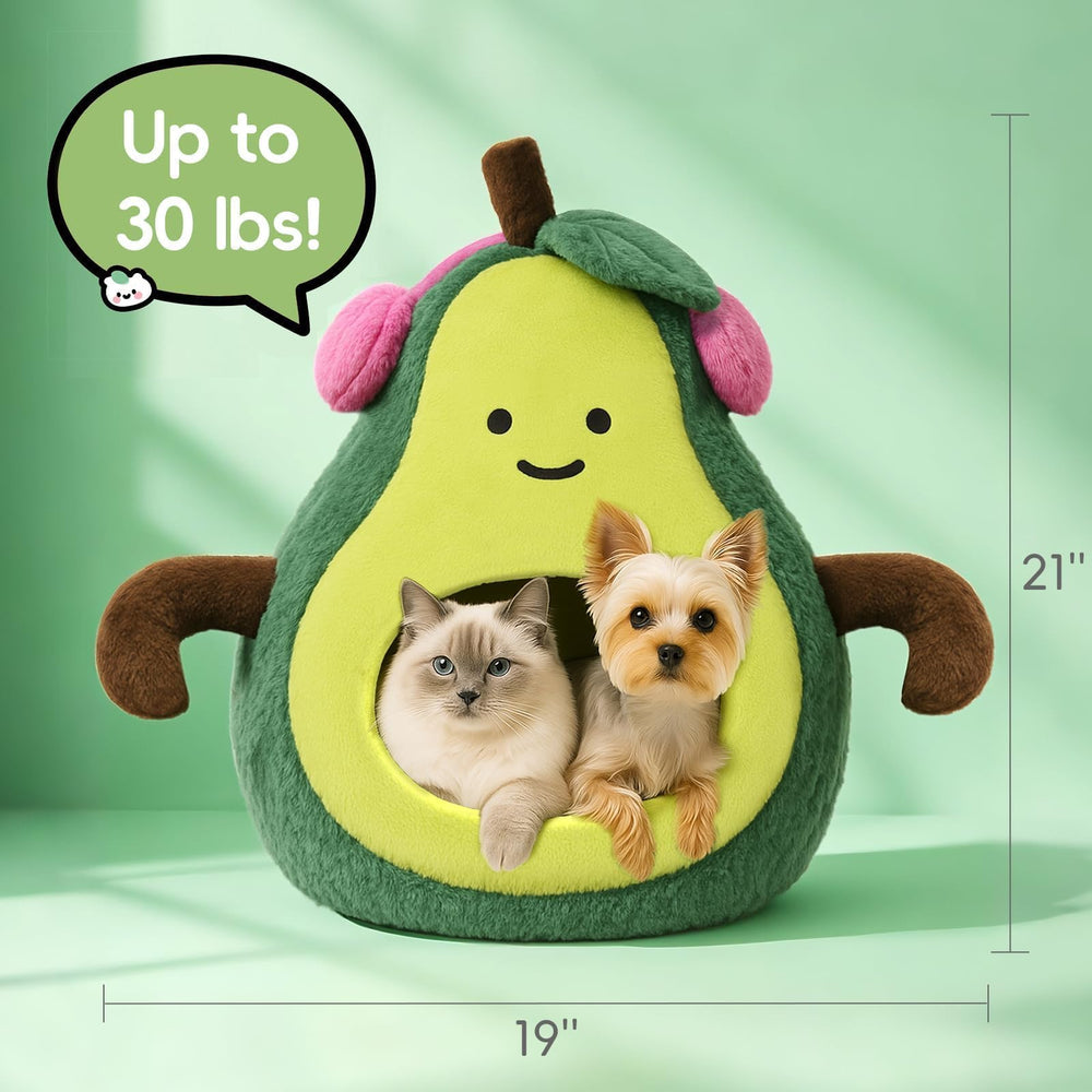 MOYMO avocado cat bed reversible cushion with cool and plush sides