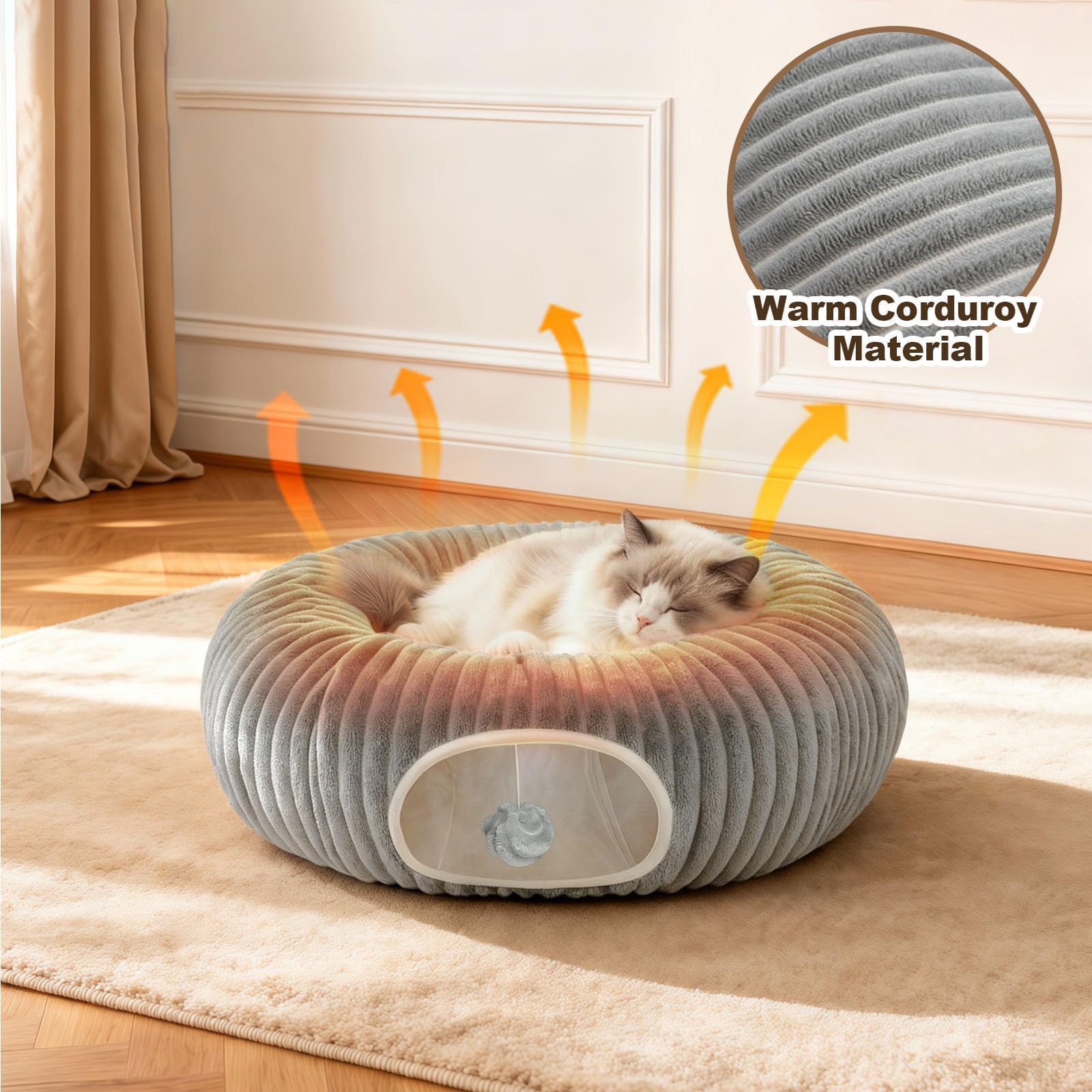 MOYMO donut-tunnel-soft-mat image delivers cloud-like comfort for naps.