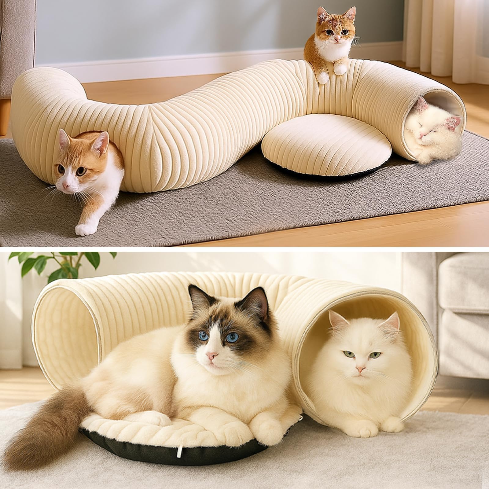 MOYMO Semi-Circle Design blends with decor while entertaining pets.