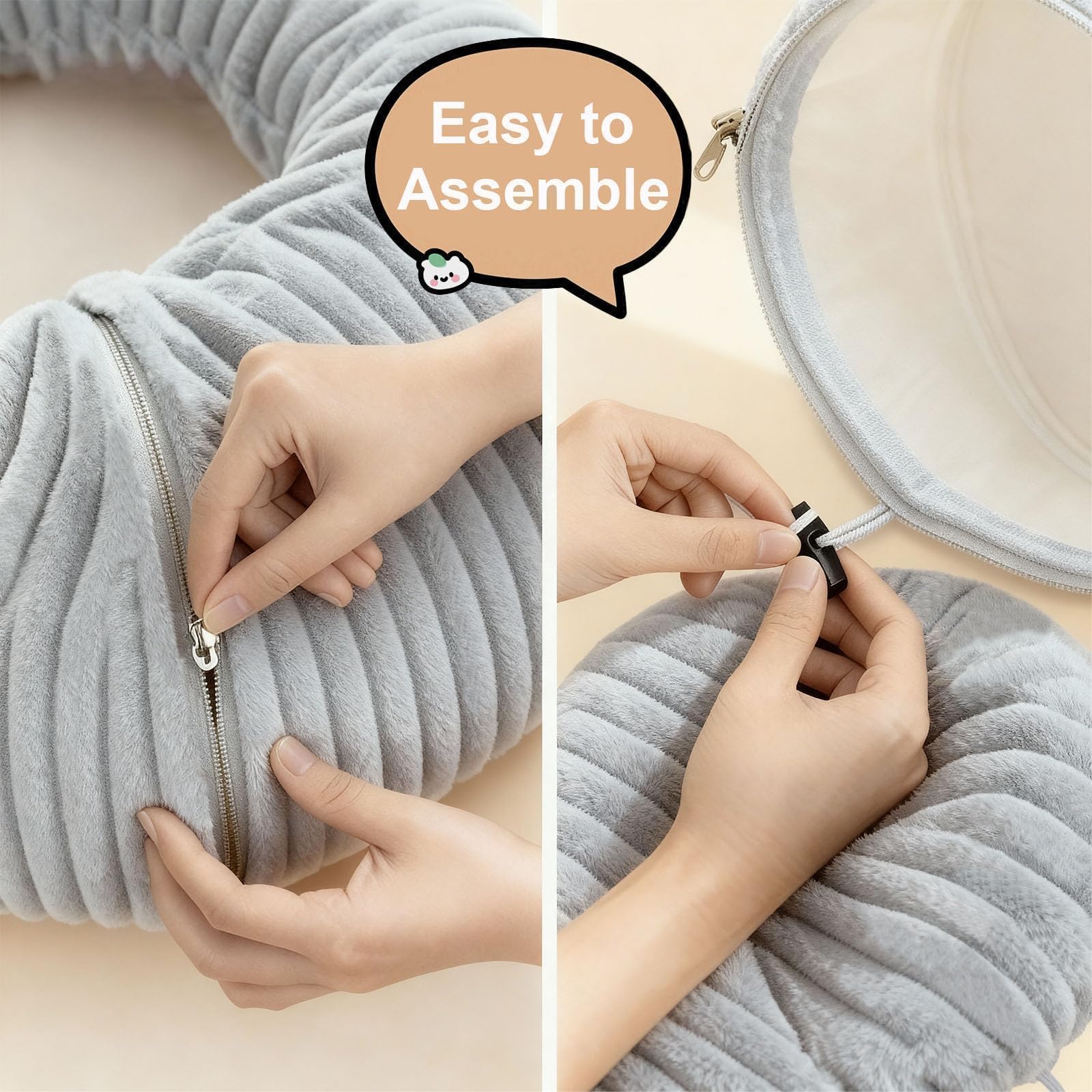 MOYMO cat-tunnel-foldable-setup image emphasizes easy storage after play.