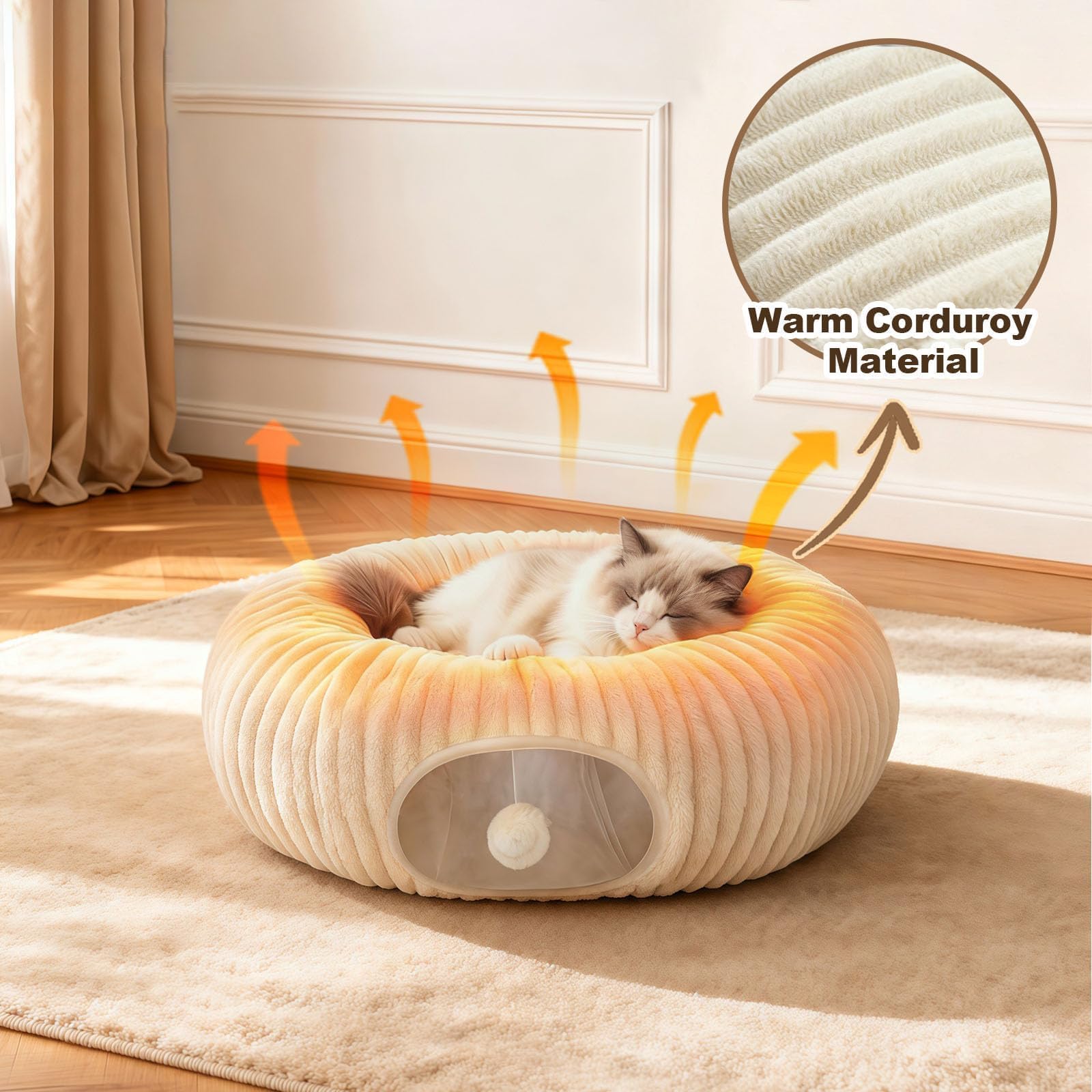 MOYMO Plush Mat 15-Inch cushions naps and cozy rests.