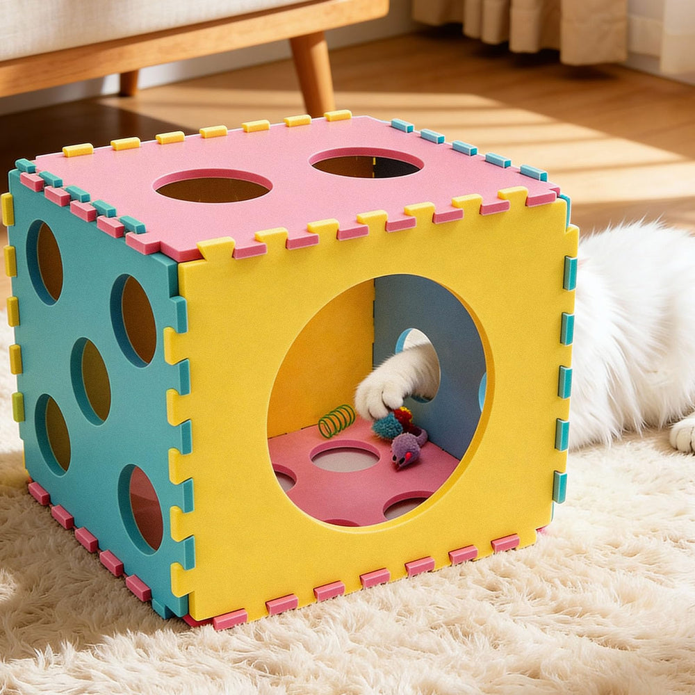 MOYMO feather wand play item invites fluttery chase and batting.