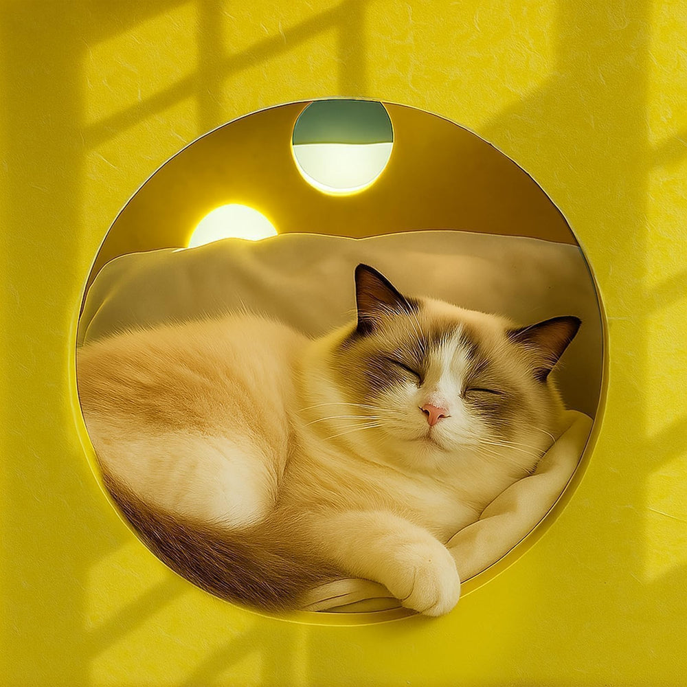 MOYMO sturdy felt bed frame supports cats up to 30 lbs.