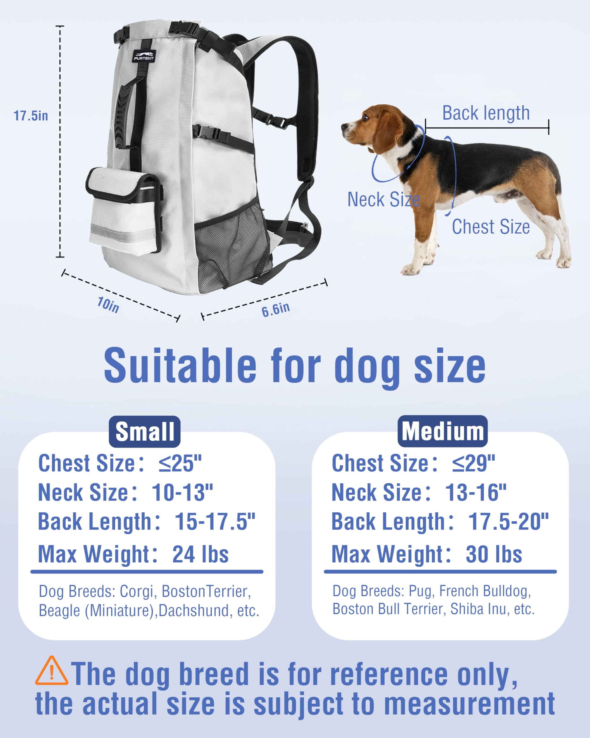 Moysoon dog backpack removable-waist-bag stores essentials like snacks.