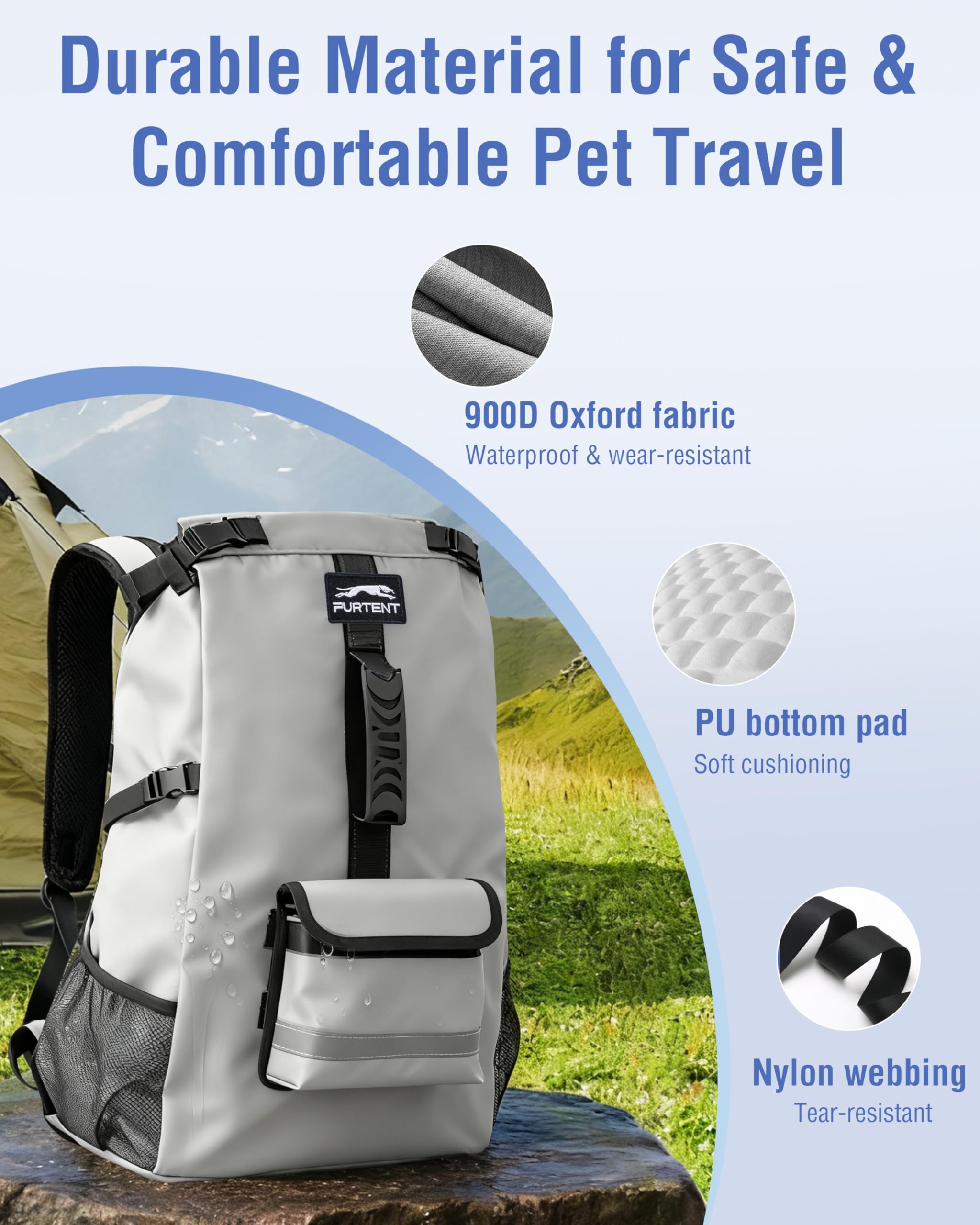 Moysoon travel-ready design with open loading for quick pet placement.
