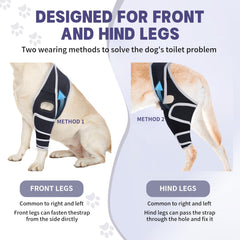 Moysoon knee brace breathable perforated fabric keeps dog cool
