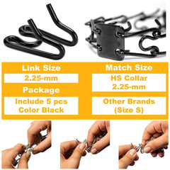 Mozeto collar-length extension shows 2.25mm links for secure training
