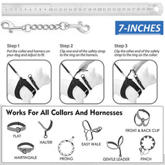 MOZETO collar clip with flat collar connection for everyday safety.