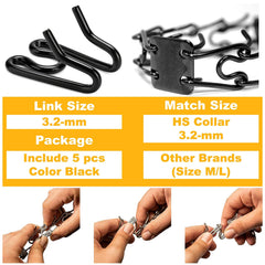 Mozeto dog collar extension demo shows quick length customization