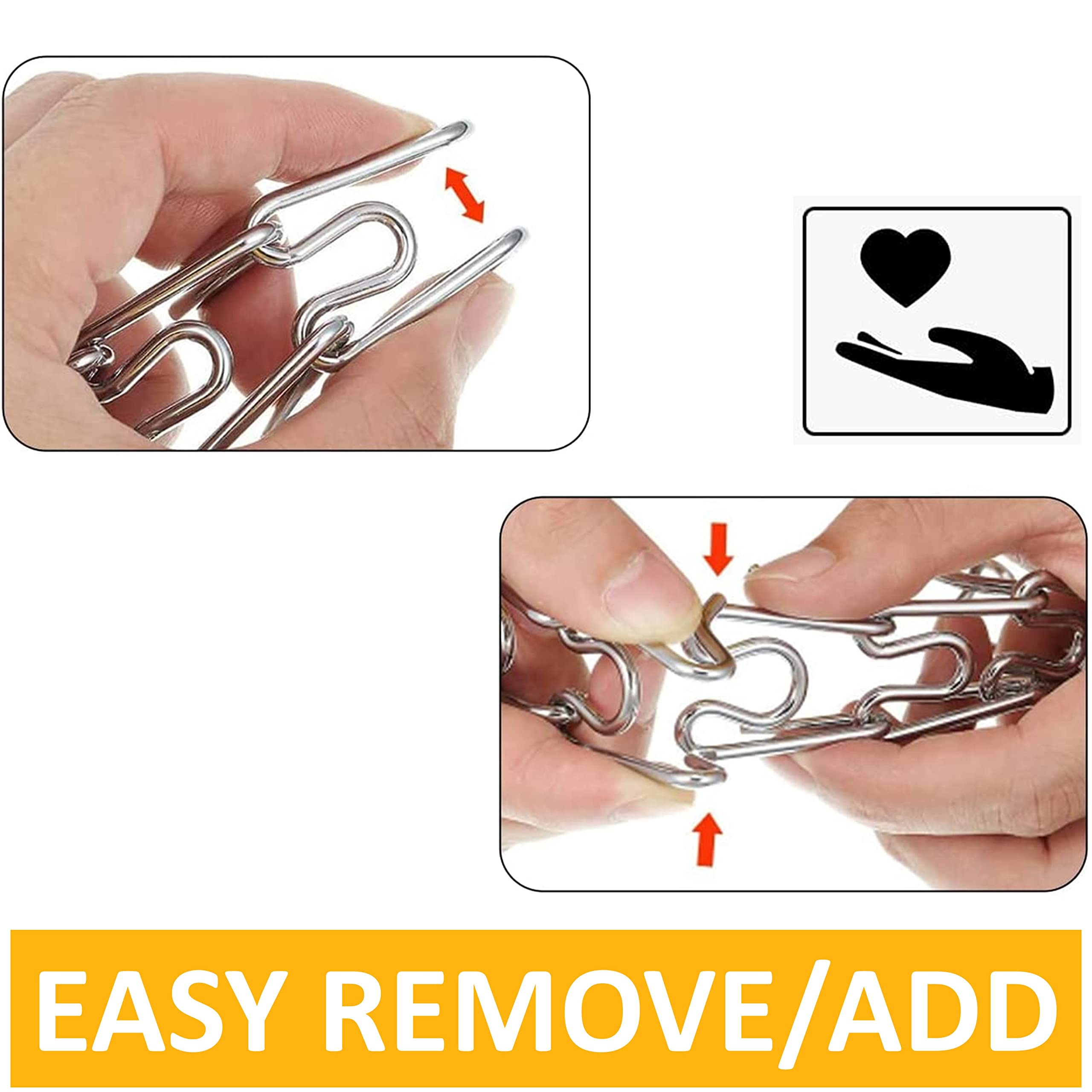 MOZETO extra link in use on a dog collar demonstrates secure adjustable fit.