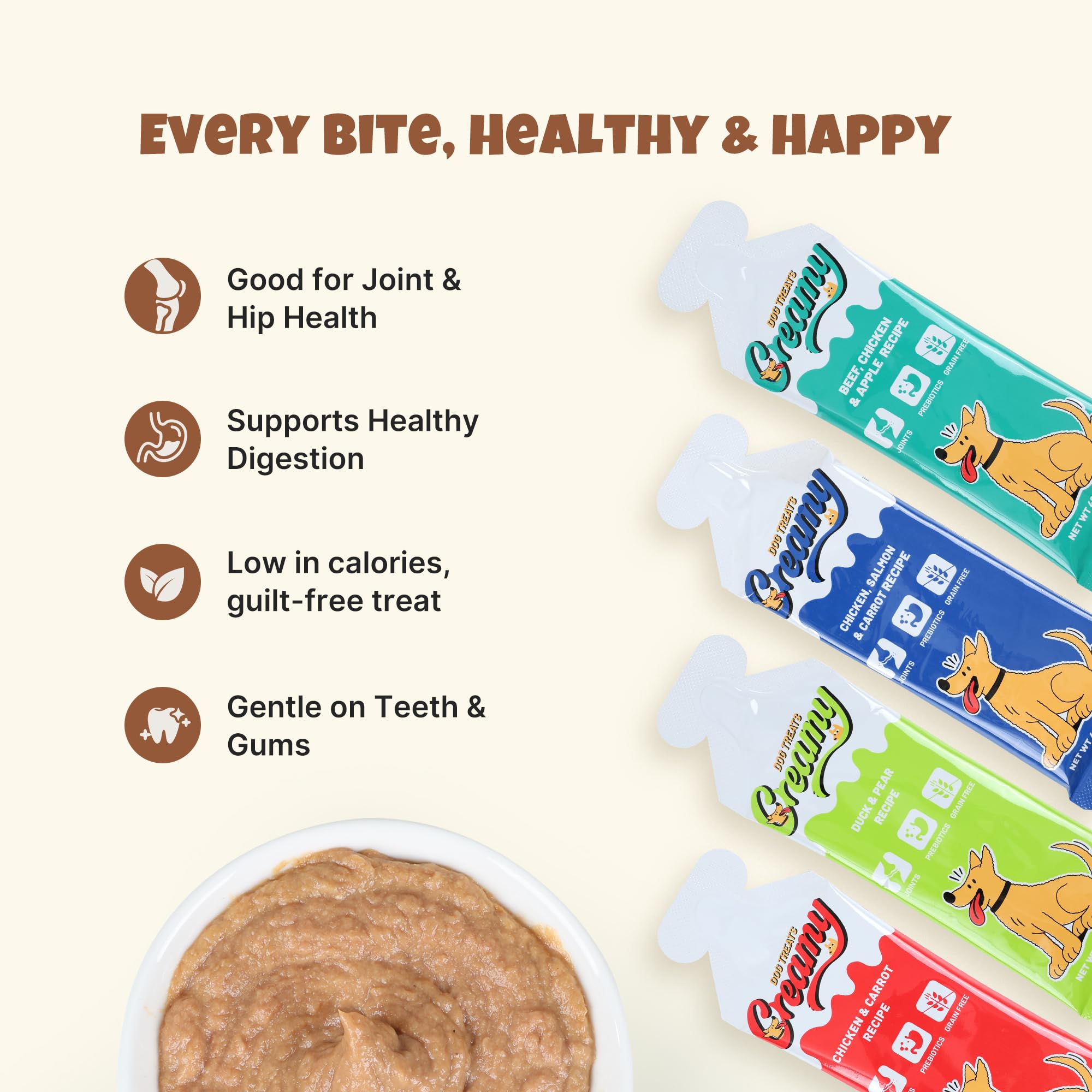 M-PETS Lickable Treats low-calorie option supports daily treats
