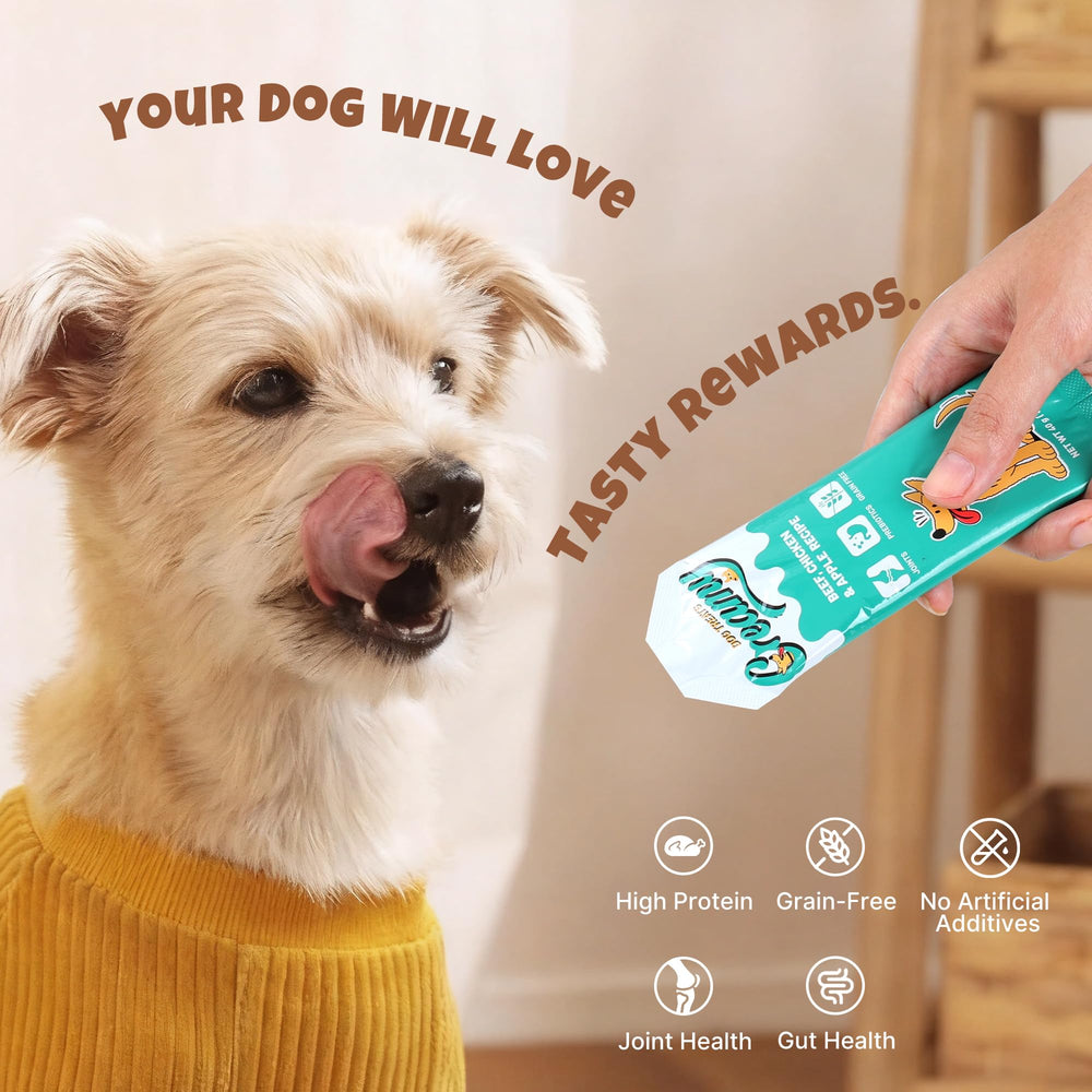 M-PETS Lickable puree texture suitable for puppies and seniors