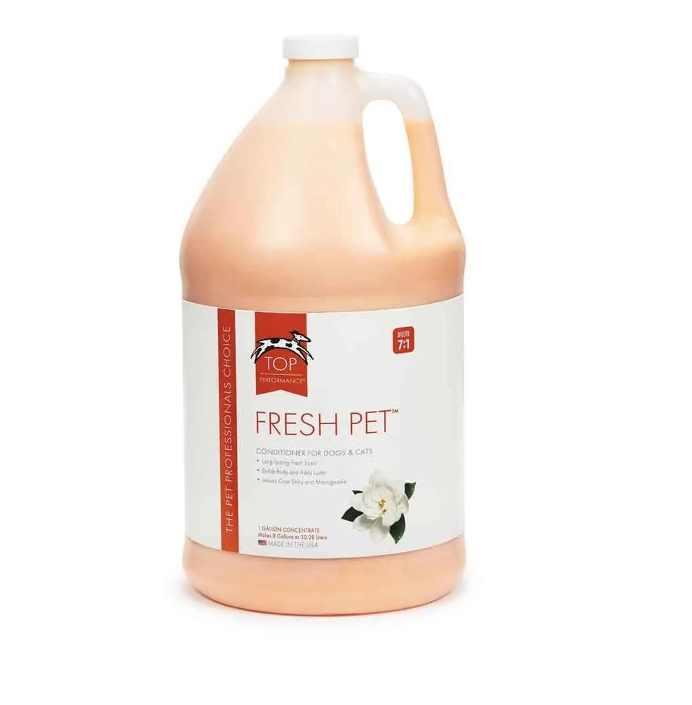 MPP conditioner gallon bottle enhances coat luster and detangling during large-scale grooming.