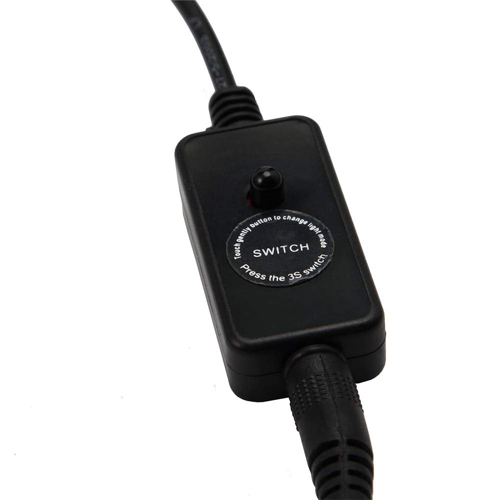 MQ aquarium light mounted with suction cups in a 25-30 inch tank.
