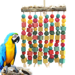 MQ Large Bird Toy wood blocks in bright colors for beak exercise and enrichment