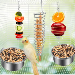 MQACPUPY parakeet feeder hanging design demonstrates accessible feeding setup