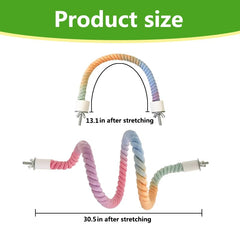 MQACPUPY rope perches in cage with stable setup supports climbing and resting spots.