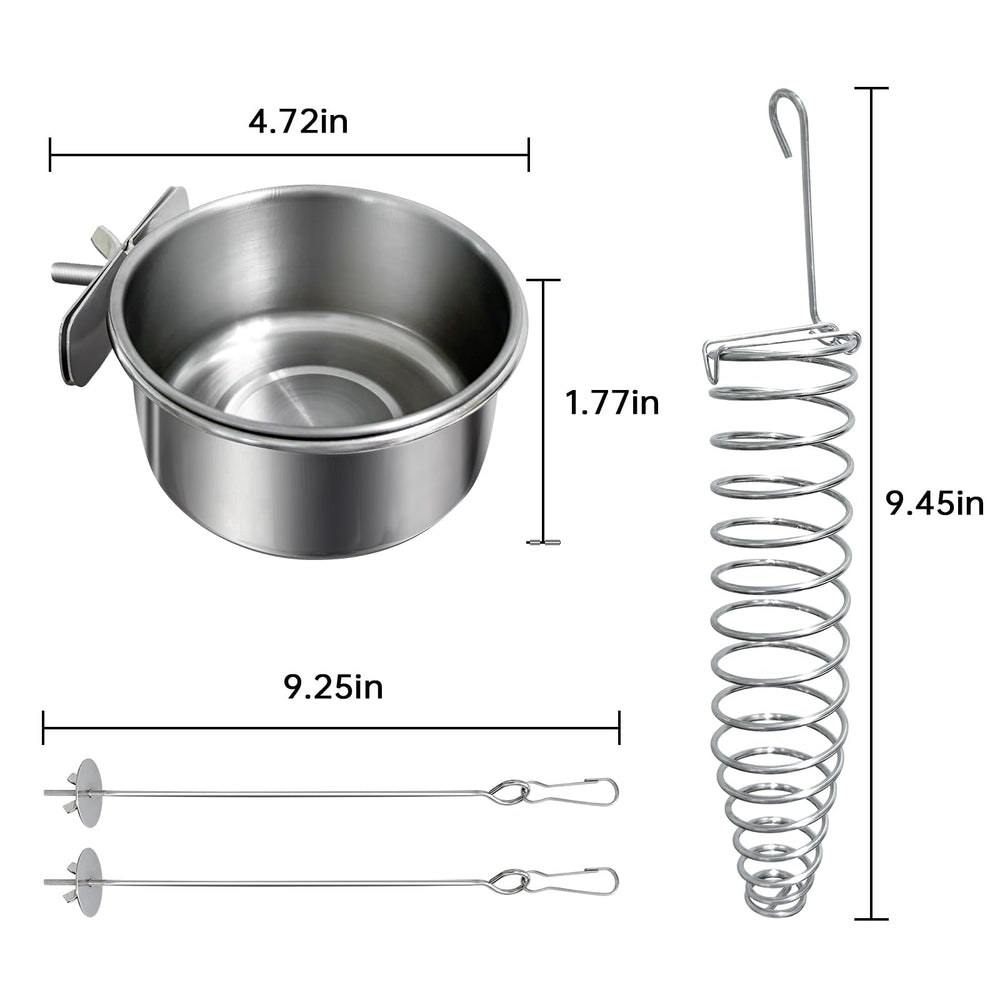 MQACPUPY stainless steel millet holder highlights rust-resistant, easy-clean feeder