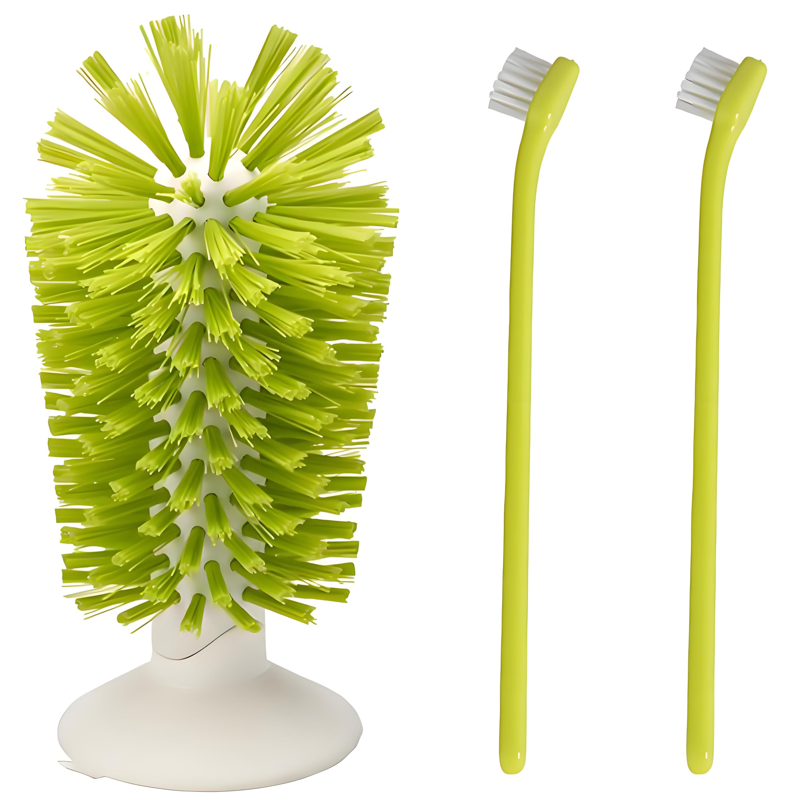 MQACPUPY turtle brush suction cup attached to tank for hands-free cleaning