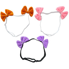 mqajdv dog hair double bow headband pink closeup for everyday wear photos