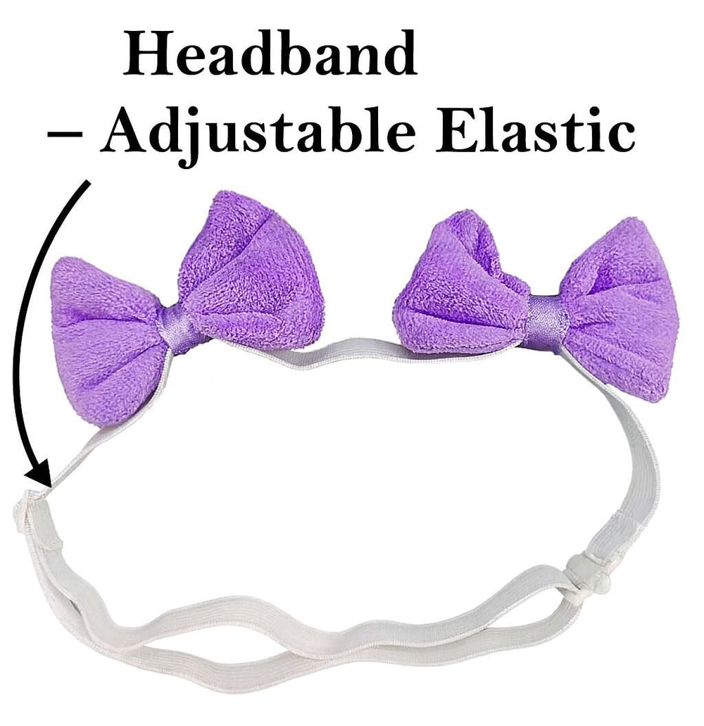 mqajdv dog hair double bow headband purple closeup ideal for cute outfits