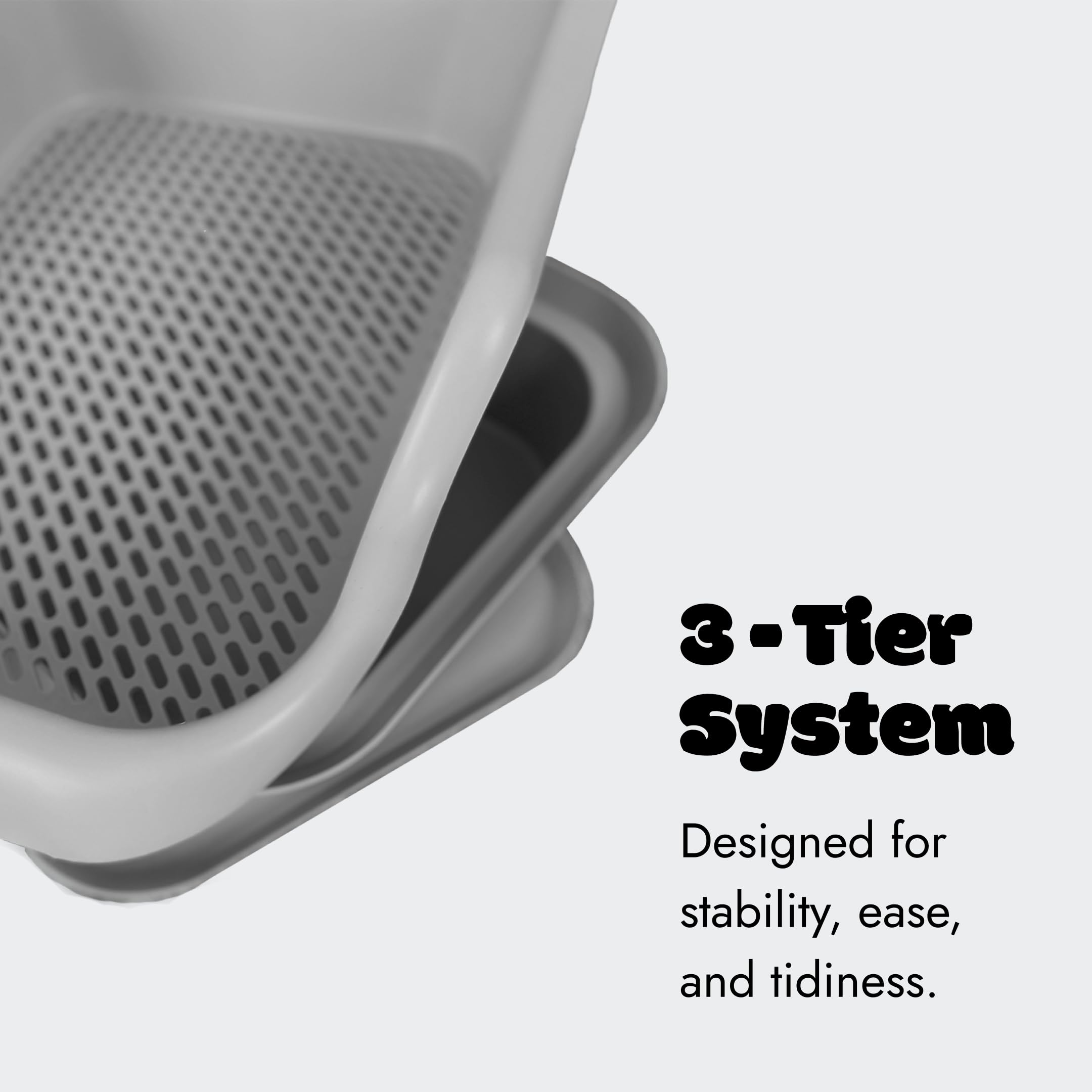 Mr. Catman non-stick plastic surface reduces sticking and cleanup time.