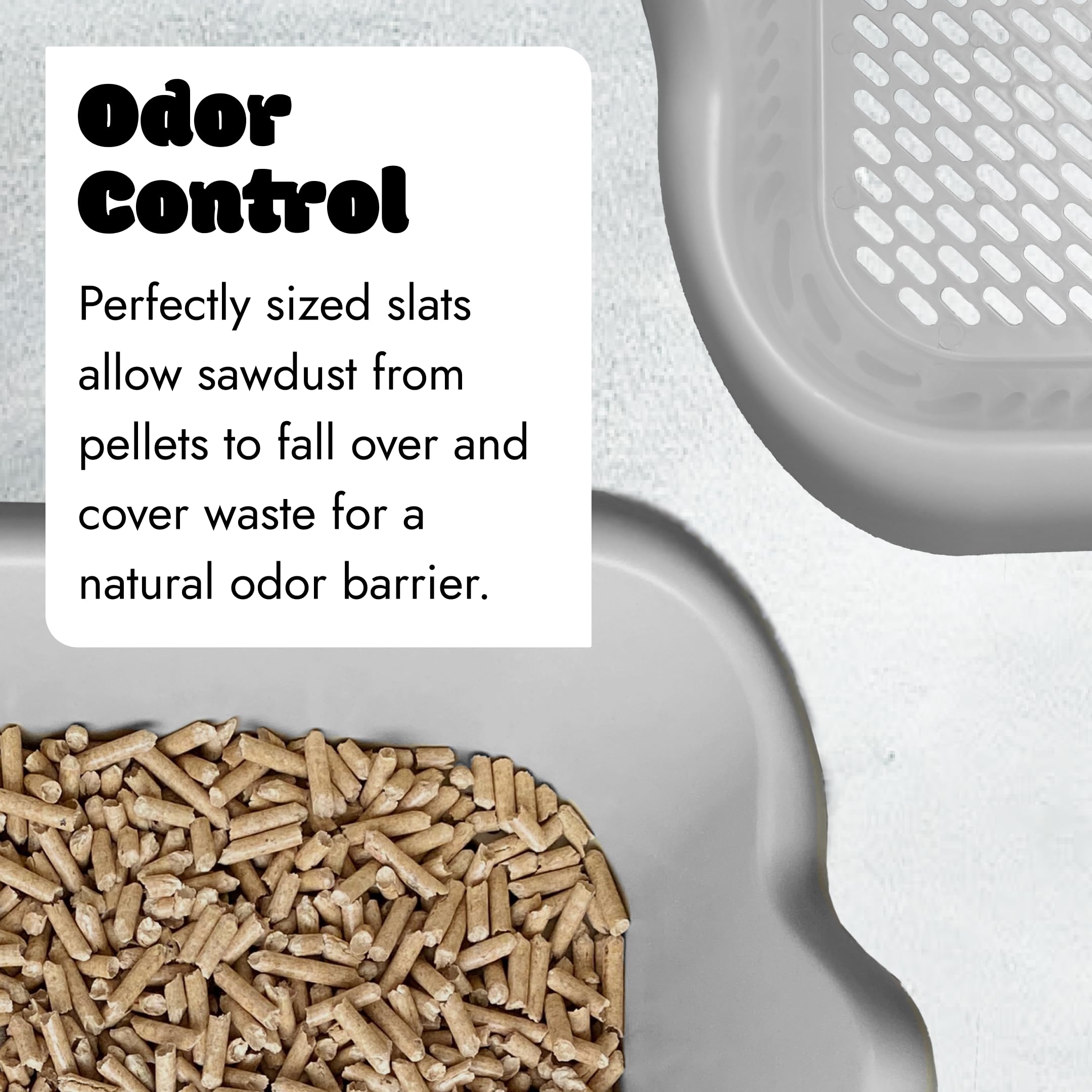 Mr. Catman waste storage tray demonstrates extended seven-day capacity.