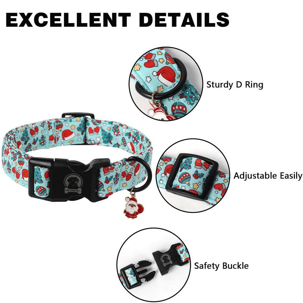 MR.CHUBBYFACE Christmas collar in cotton; soft breathable comfort