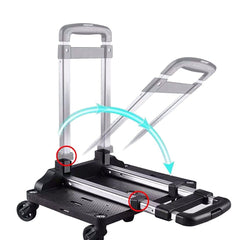 Mr. Peanut's wheelbase with pull-up handle eases boarding with light cargo.