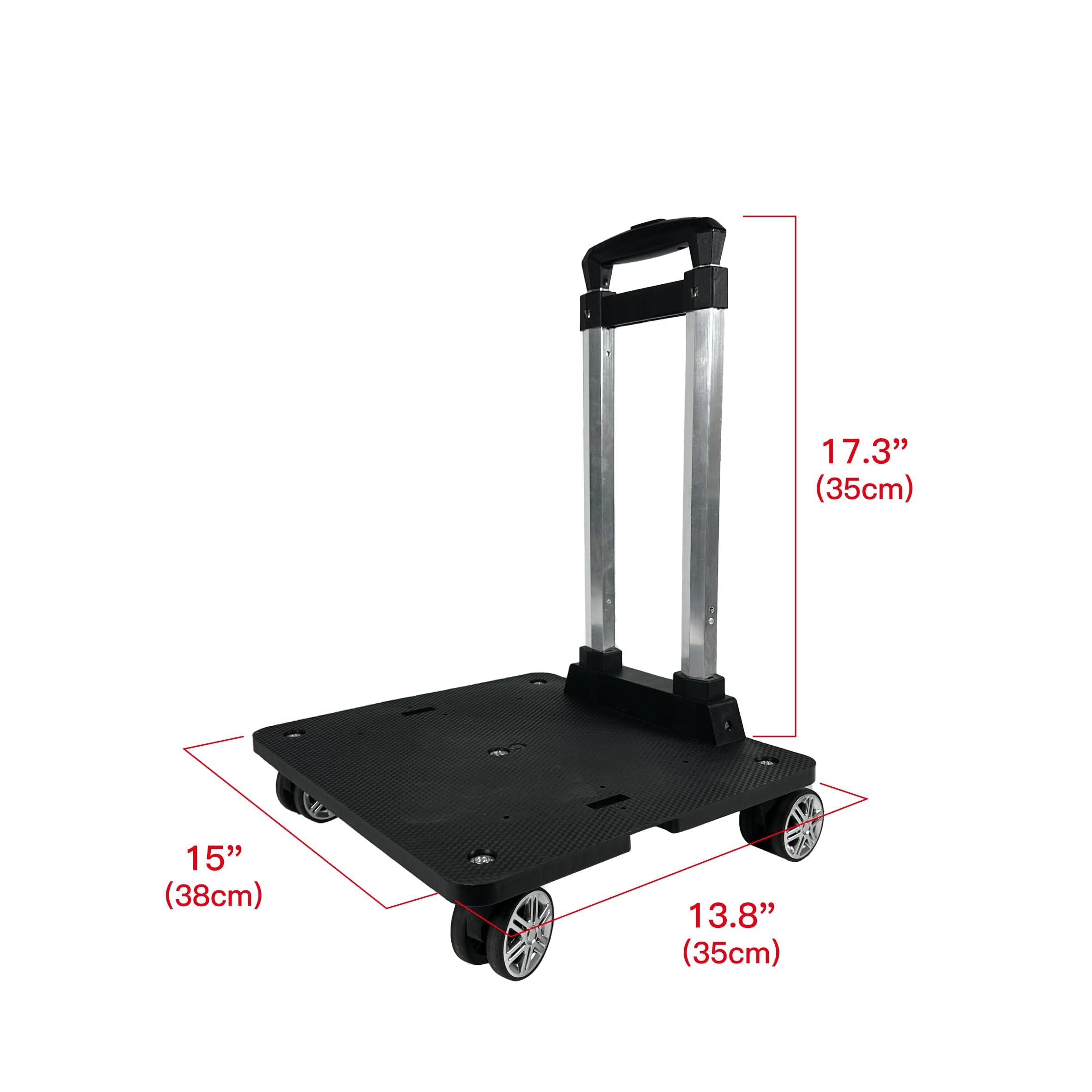 Lightweight wheelbase weighs 2.9 lb for quick setup and travel readiness.