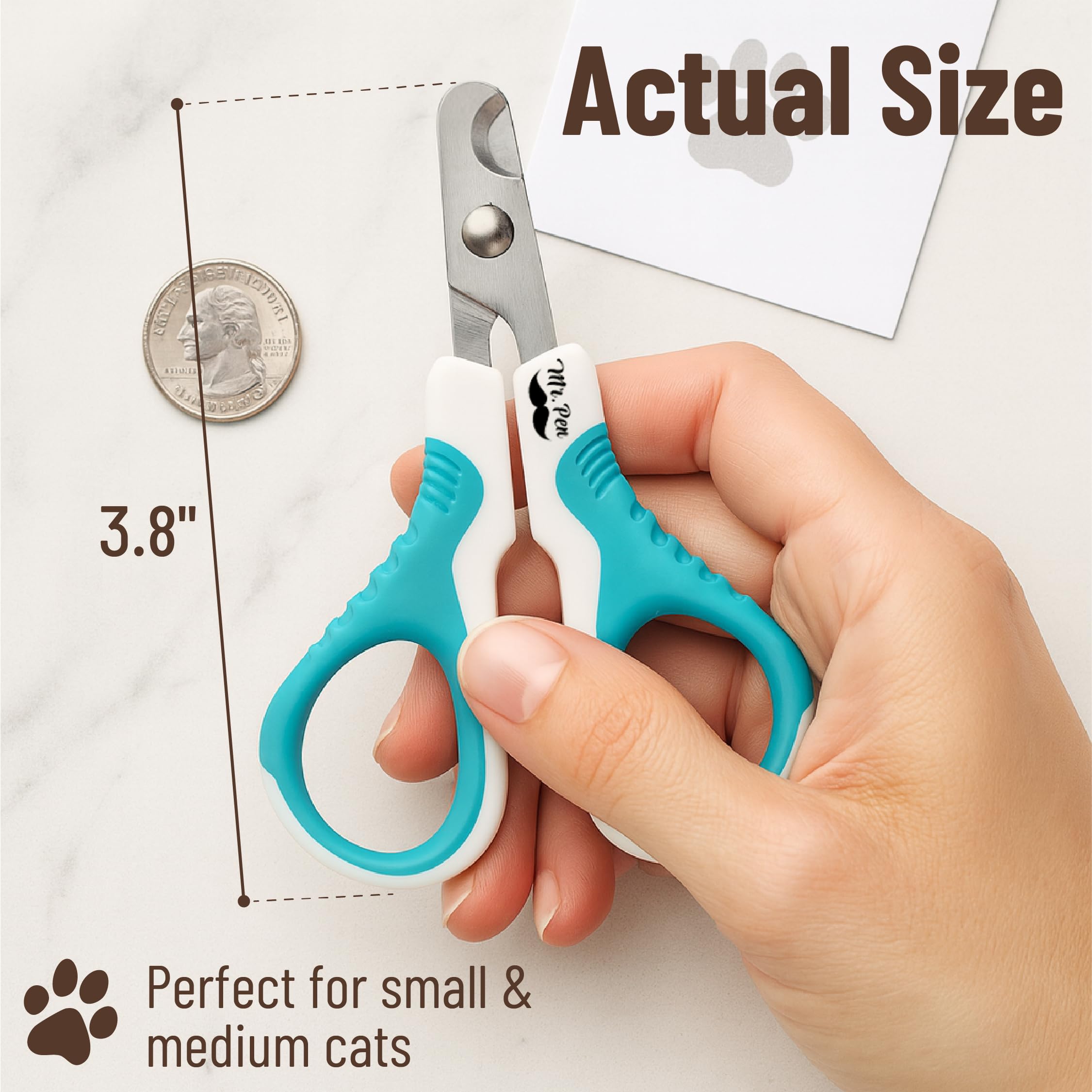 Mr. Pen cat nail clipper kitten-friendly design aids gentle trimming.