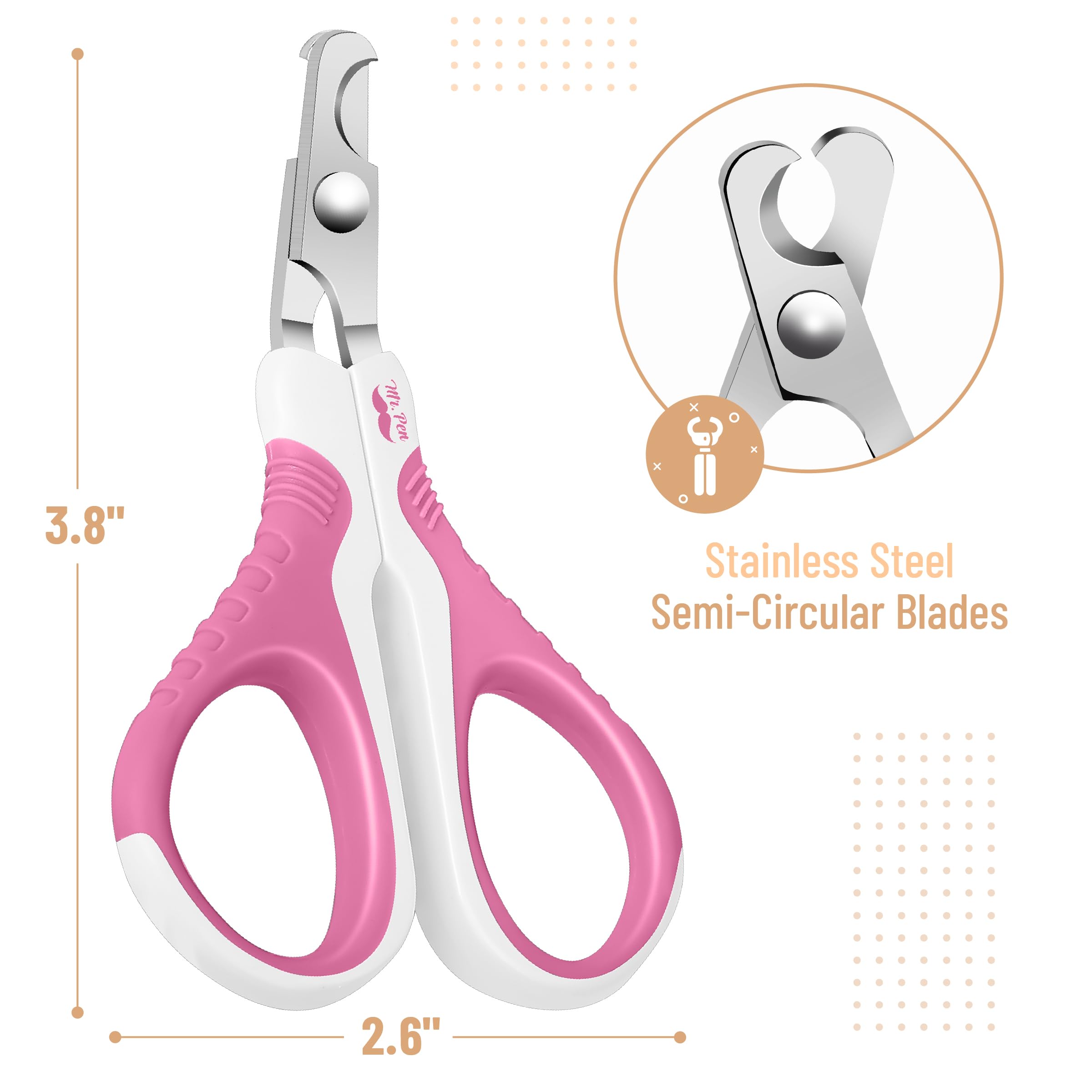 Mr. Pen cat nail clipper blades in action provide clean, quick cuts.