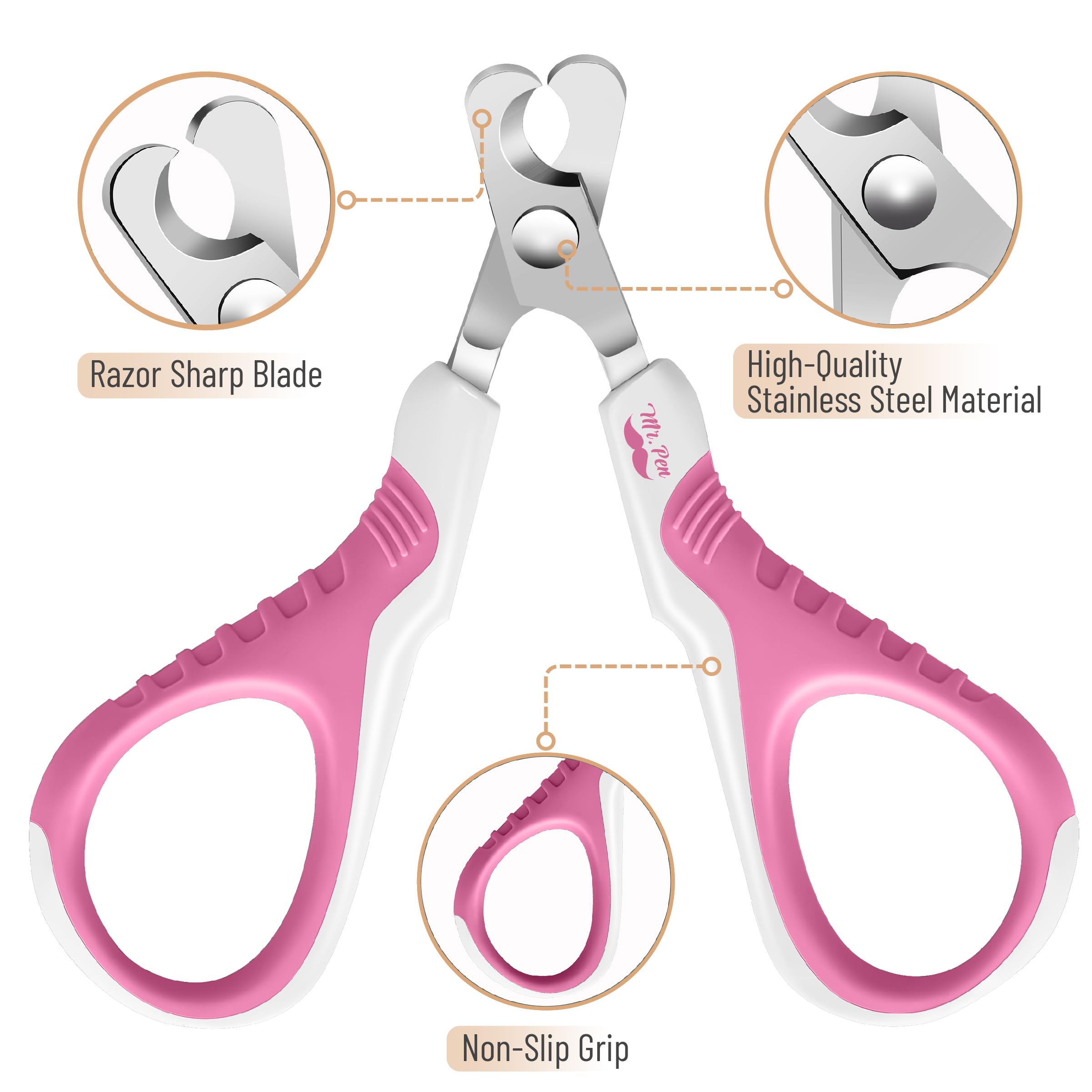 Mr. Pen non-slip grip reduces slips during nail trimming.