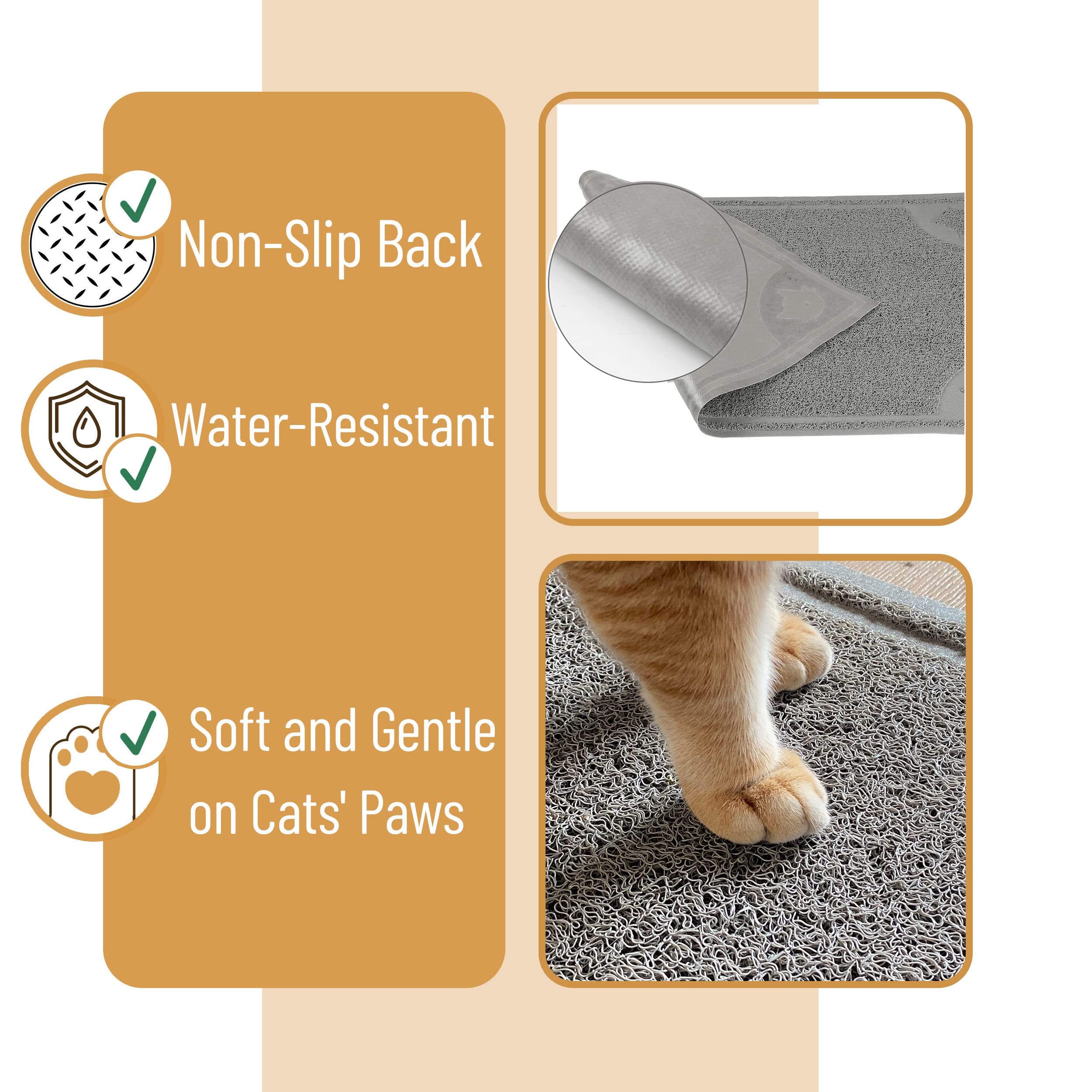 Mr. Pen large cat litter mat shake, vacuum, or rinse for easy cleaning.