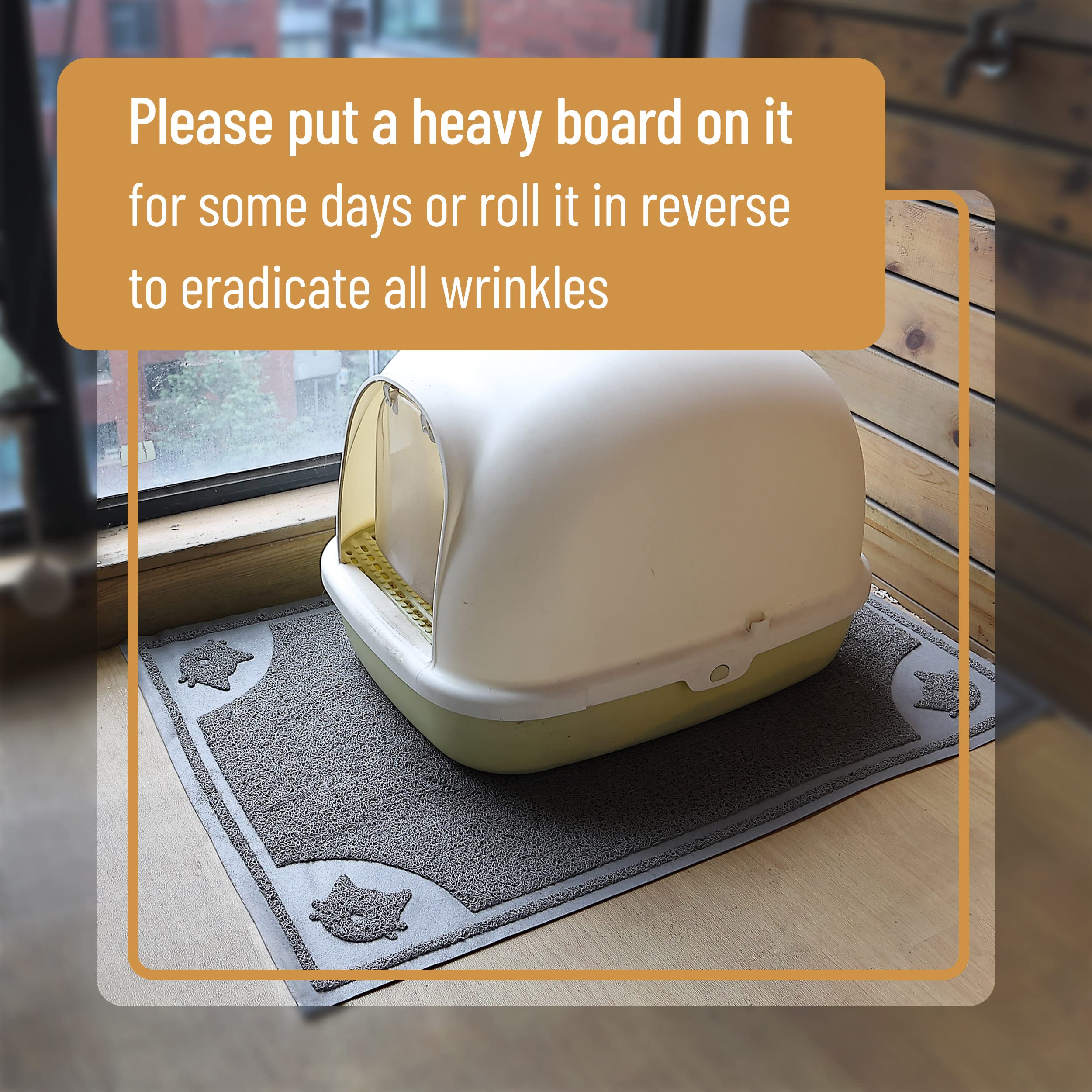 Mr. Pen large cat litter mat cat-friendly design supports comfortable paw steps.